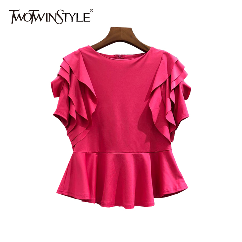 TWOWINSYLE Casual Solid Shirt For Women O Neck Short Sleeve Zipper Loose Shirts Female Summer Fashion Clothing 210524, Black
TWOWINSYLE Casual Solid Shirt For Women O Neck Short Sleeve Zipper Loose Shirts Female Summer Fashion Clothing 210524, Black