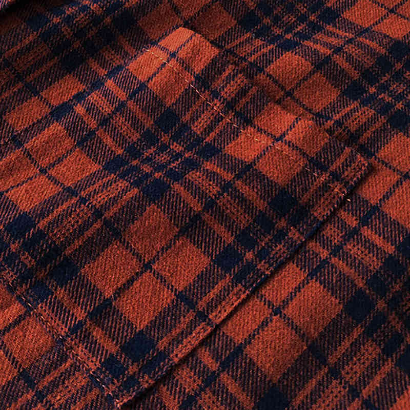 Plus Size Women Blouses Korean Style Vintage Plaid Shirts Tops Button Up Casual Loose Oversized Long Sleeve Shirt Fashion 210415