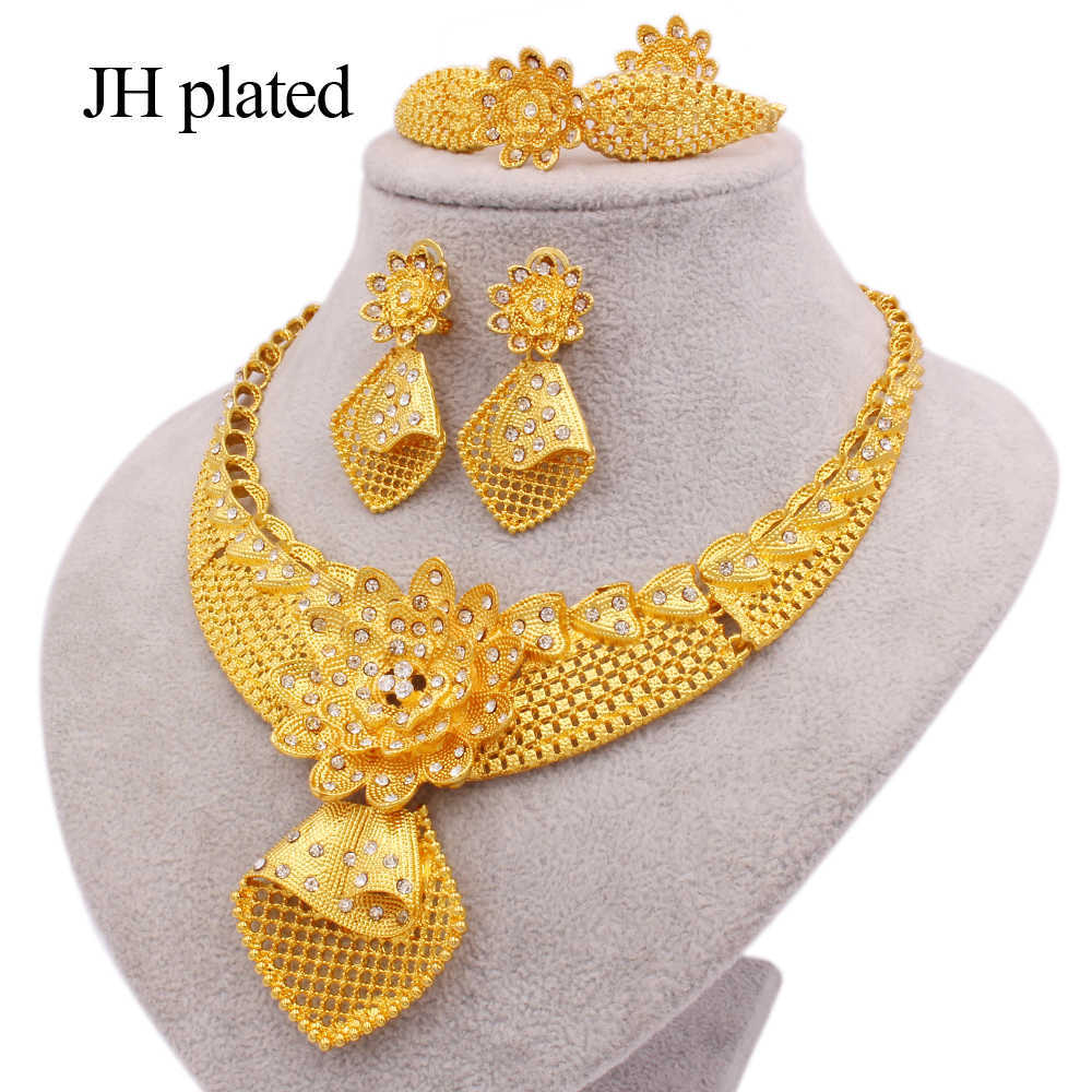 Jewelry sets for women gold color necklace earrings bracelet ring Dubai African bridal gifts wedding collares jewellery set 210720
Jewelry sets for women gold color necklace earrings bracelet ring Dubai African bridal gifts wedding collares jewellery set 210720