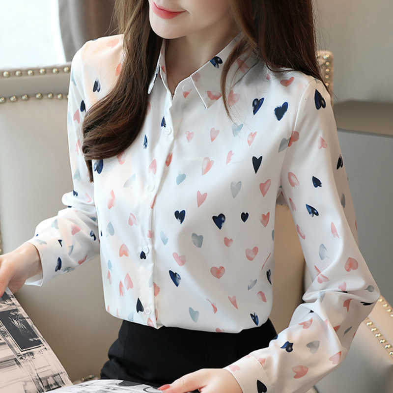 Fashion Woman Blouses Turn Down Collar Office Ladies Tops Long Sleeve Women Shirts Print White Chiffon Blouse Women B952 210602
Fashion Woman Blouses Turn Down Collar Office Ladies Tops Long Sleeve Women Shirts Print White Chiffon Blouse Women B952 210602