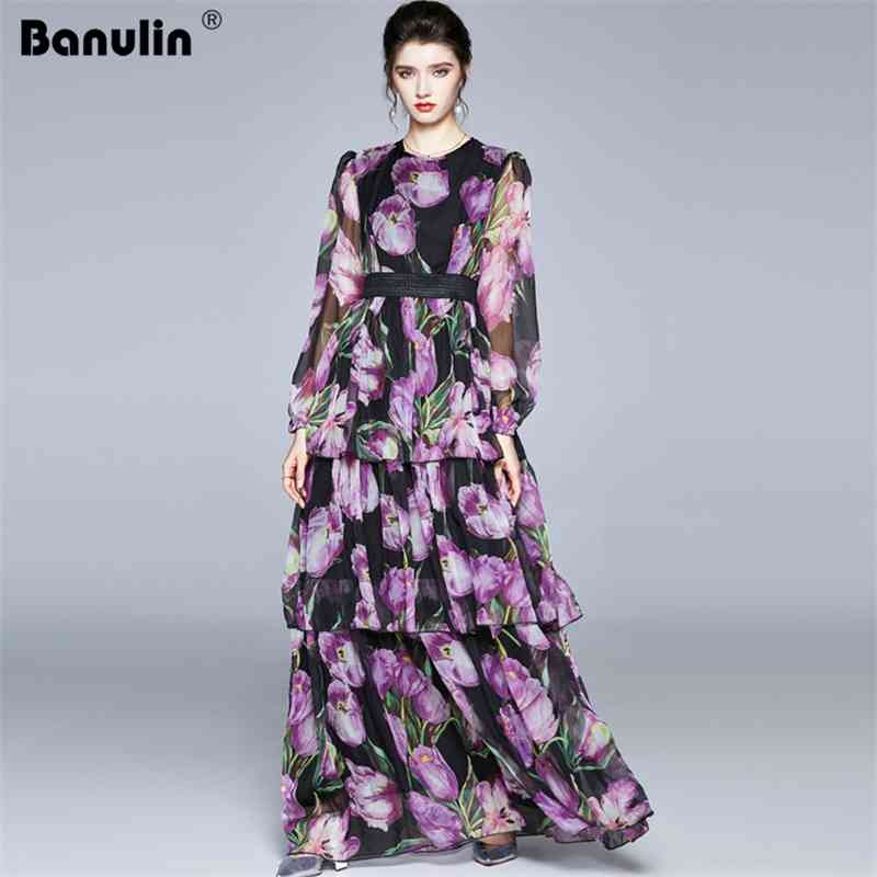 Banulin Spring Fashion Runway Floral Tiered Cake Long Dress Women's Sleeve Tulip Overall Printing Party Maxi Robe 210603, Design and color
Banulin Spring Fashion Runway Floral Tiered Cake Long Dress Women's Sleeve Tulip Overall Printing Party Maxi Robe 210603, Design and color