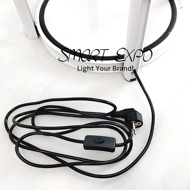 4-Layer Exhibition Advertising Display Counter with Twist Structure Top LED Light Easy Carry Bag