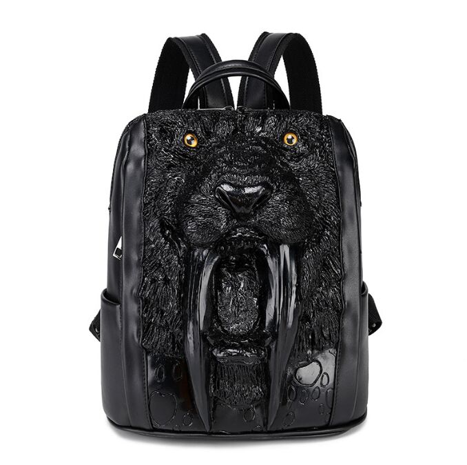 New personalized Street Cool Rock MEN Backpack Grimace Pattern Leopard Sabre Wulf Pattern Backpacks Funny Women Shoulder Bag PACK