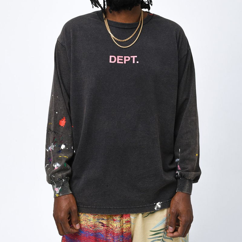 Gallery Dept. Painted Long Sleeve T-shirts Black Mens Casual Cotton T shirts Tee Men Women Hip Hop Streetwear MG210075, White;black
Gallery Dept. Painted Long Sleeve T-shirts Black Mens Casual Cotton T shirts Tee Men Women Hip Hop Streetwear MG210075, White;black