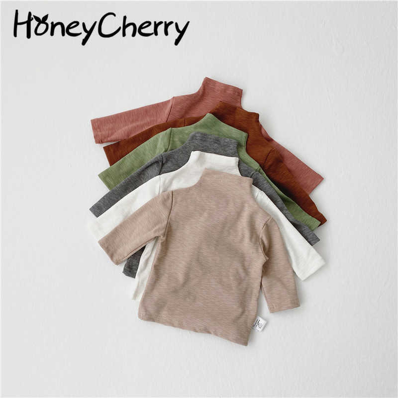 Korean version of infants solid color high-necked long-sleeved T-shirt stretch shirt baby clothes 210701, Orange pink
Korean version of infants solid color high-necked long-sleeved T-shirt stretch shirt baby clothes 210701, Orange pink