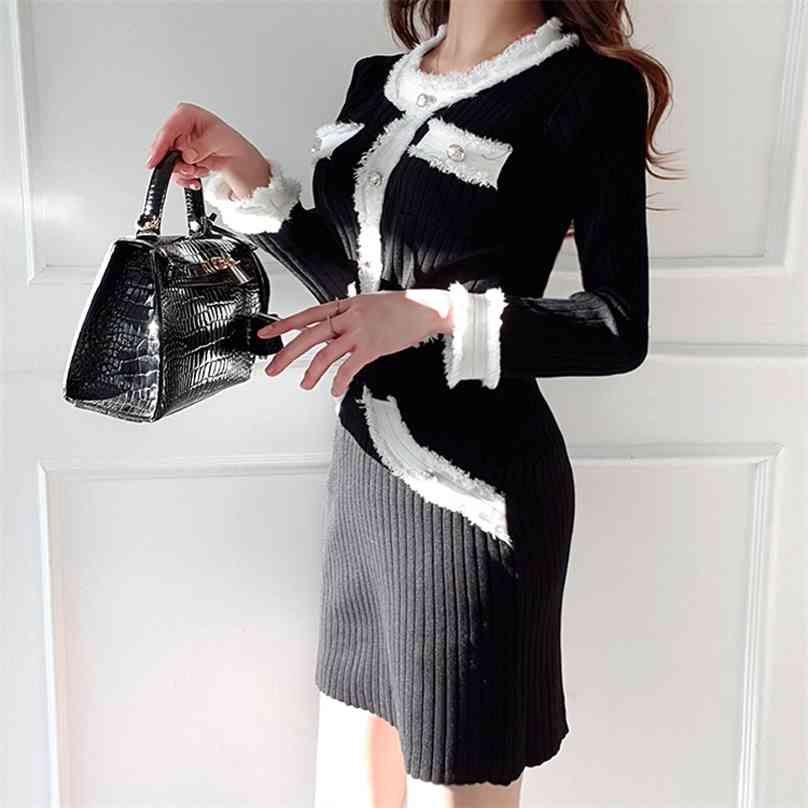 2 piece Sweater Suit winter fashion knitting Korea Long Sleeve Warm Tops And black Mini Skirt Party Set for women cloting 210602, Black (suit)
2 piece Sweater Suit winter fashion knitting Korea Long Sleeve Warm Tops And black Mini Skirt Party Set for women cloting 210602, Black (suit)