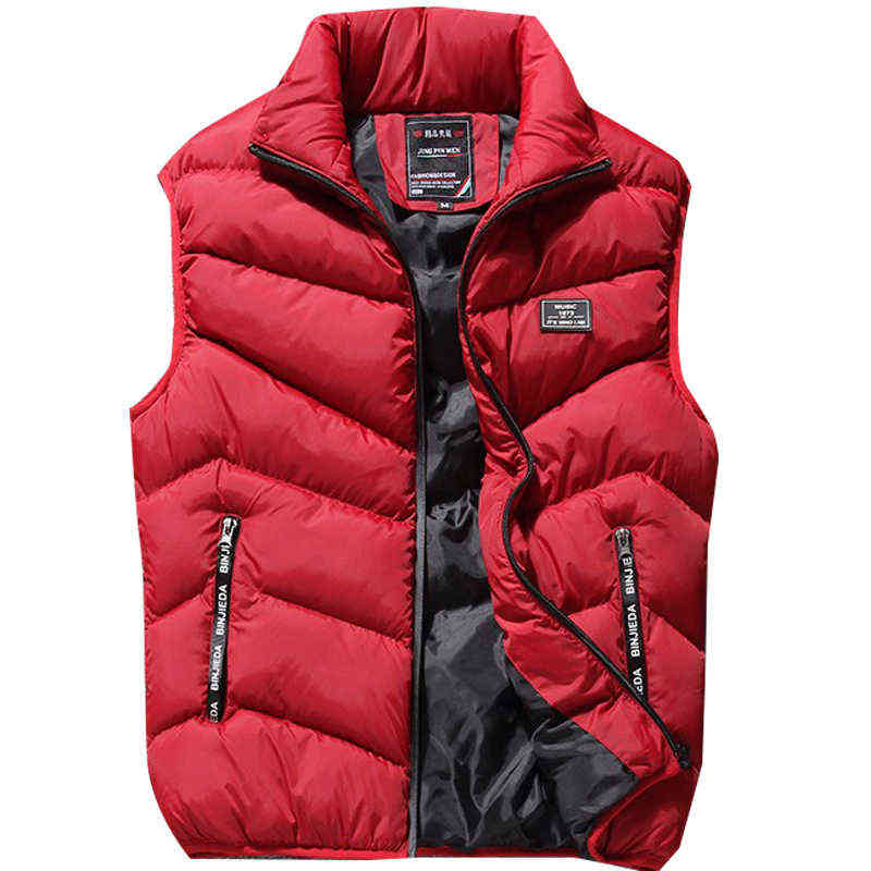 Stylish Vest Jacket Men Sleeveless Jackets Autumn Winter Casual Coats Male Cotton-Padded Men's Vest Thicken Waistcoat 8XL 34 211111