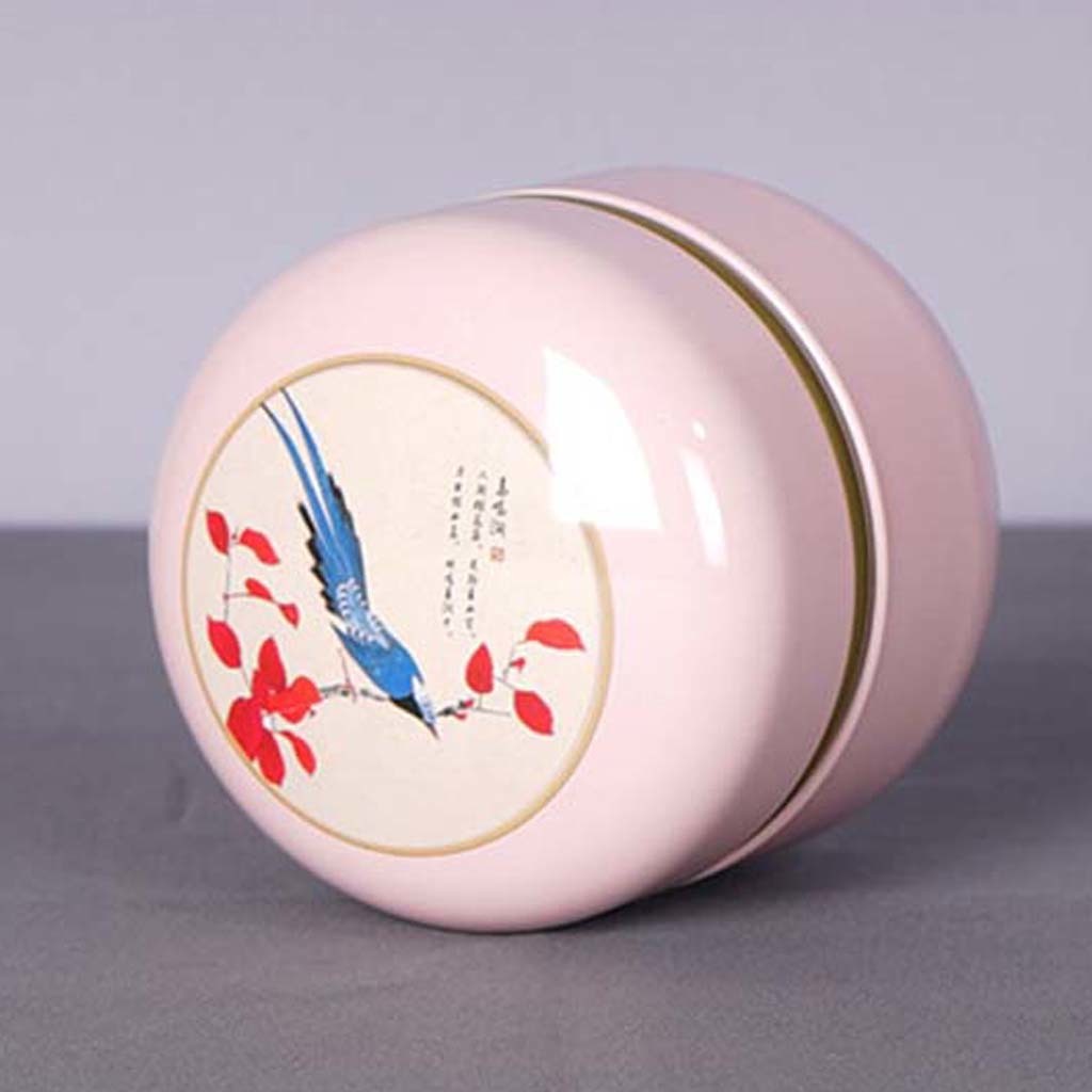 Hongma Tea Storage Bus Tin Flower Pattern For Loose Tea Coffee Japanese style