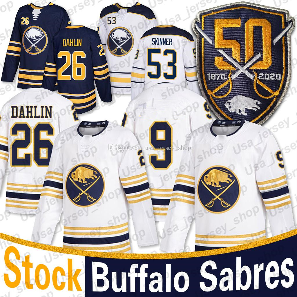 50th Patch Golded Jersey 53 Jeff Skinner 26 Rasmus Dahlin Home Away Blank Men' Hockey Jerseys, #26 rasmus dahlin/white
50th Patch Golded Jersey 53 Jeff Skinner 26 Rasmus Dahlin Home Away Blank Men' Hockey Jerseys, #26 rasmus dahlin/white