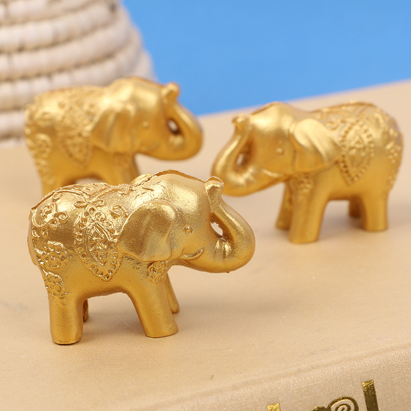 2021 Lucky Gold Elephant Place Card Holders Table Name Holder Clip Wedding Centerpiece Golden Themed Party Favors