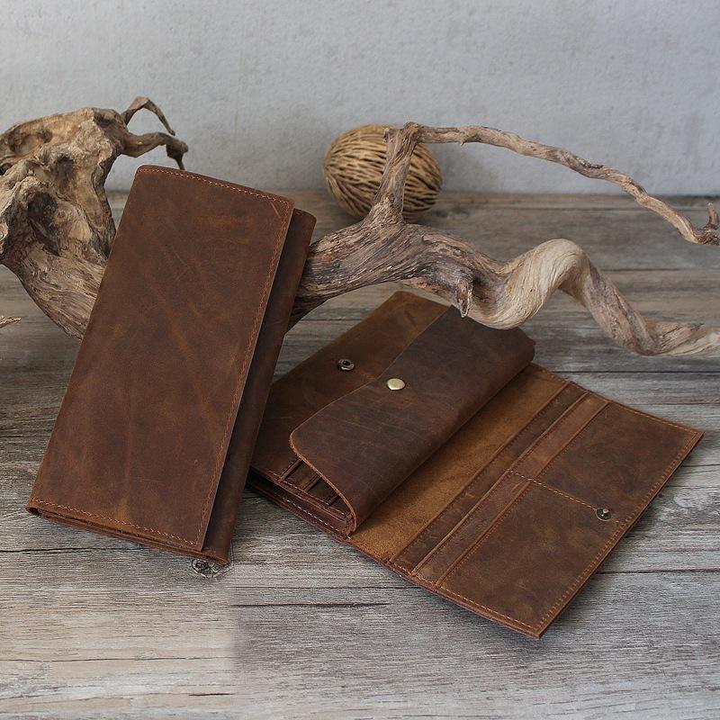 Wallets Premium Design Boy Outdoor First Layer Leather Wallet Multi-card Card Holder Clutch Passport Retro, Red-brown 
Wallets Premium Design Boy Outdoor First Layer Leather Wallet Multi-card Card Holder Clutch Passport Retro, Red-brown