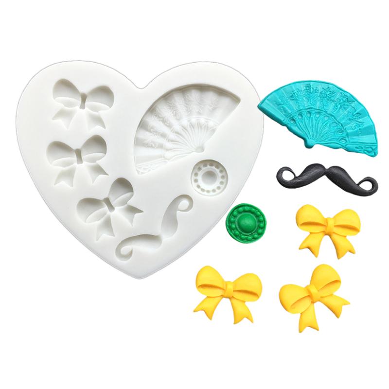 Baking Moulds Fans Bow Beard Silicone Mold Sugarcraft Cupcake Fondant Cake Decorating Tools
Baking Moulds Fans Bow Beard Silicone Mold Sugarcraft Cupcake Fondant Cake Decorating Tools