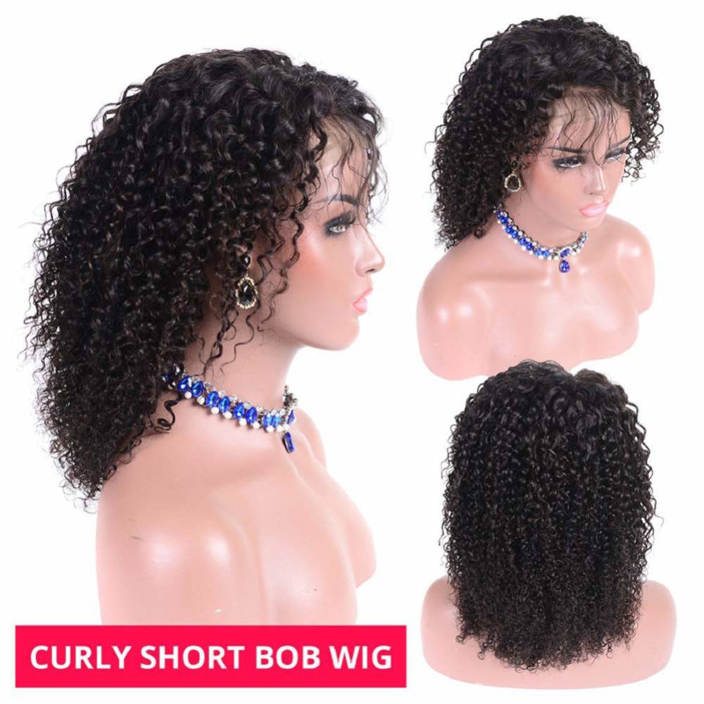13X4 Lace Frontal Wig Short Bob Curly Hair Brazilian Jerry Curly Human Hair Wig 150% Density Black Female Remy Hair, Natural color
13X4 Lace Frontal Wig Short Bob Curly Hair Brazilian Jerry Curly Human Hair Wig 150% Density Black Female Remy Hair, Natural color