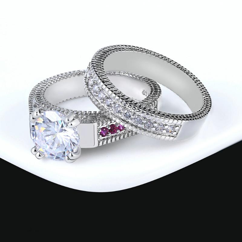Wedding Rings White Round Ring Set For Women Full CZ Stone Engagement Classic Bridal DZR008, Slivery;golden
Wedding Rings White Round Ring Set For Women Full CZ Stone Engagement Classic Bridal DZR008, Slivery;golden