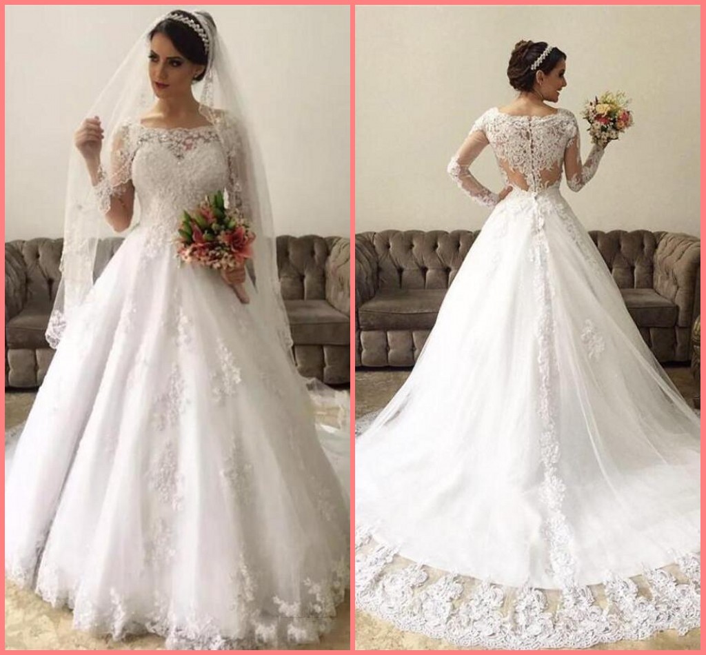 2021 Attractive wholesale white tulle a line wedding dress beaded lace appliques long sleeve vintage scoop neck bride dresses princess puffy court train bridal gown
2021 Attractive wholesale white tulle a line wedding dress beaded lace appliques long sleeve vintage scoop neck bride dresses princess puffy court train bridal gown