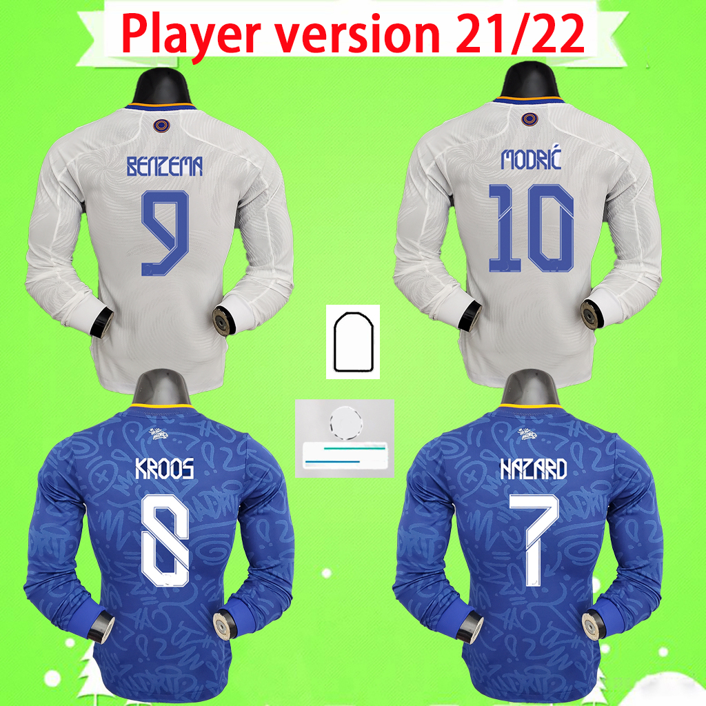 Player version 2021 2022 Real madrid soccer jerseys Long Sleeve Full home away 3rd green camiseta Adult mens 21 22 BENZEMA football shirts H, Black;yellow
Player version 2021 2022 Real madrid soccer jerseys Long Sleeve Full home away 3rd green camiseta Adult mens 21 22 BENZEMA football shirts H, Black;yellow