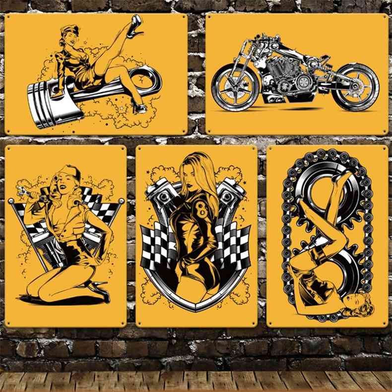 Sexy Lady Motorcycle Style Signs Vintage Wall Plaque Decor Pub Cafe Garage Home Metal Tin Sign Art Cartoon Printing Plate Postera
Sexy Lady Motorcycle Style Signs Vintage Wall Plaque Decor Pub Cafe Garage Home Metal Tin Sign Art Cartoon Printing Plate Postera