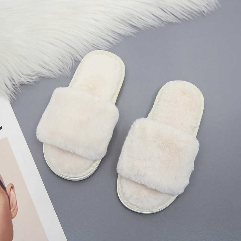 Kids Shoes For Girl Fluffy Slippers Open Toe Flat House Slippers Toddler Girl Shoes Leopard Furry Slippers Winter Indoor Slipper X0703