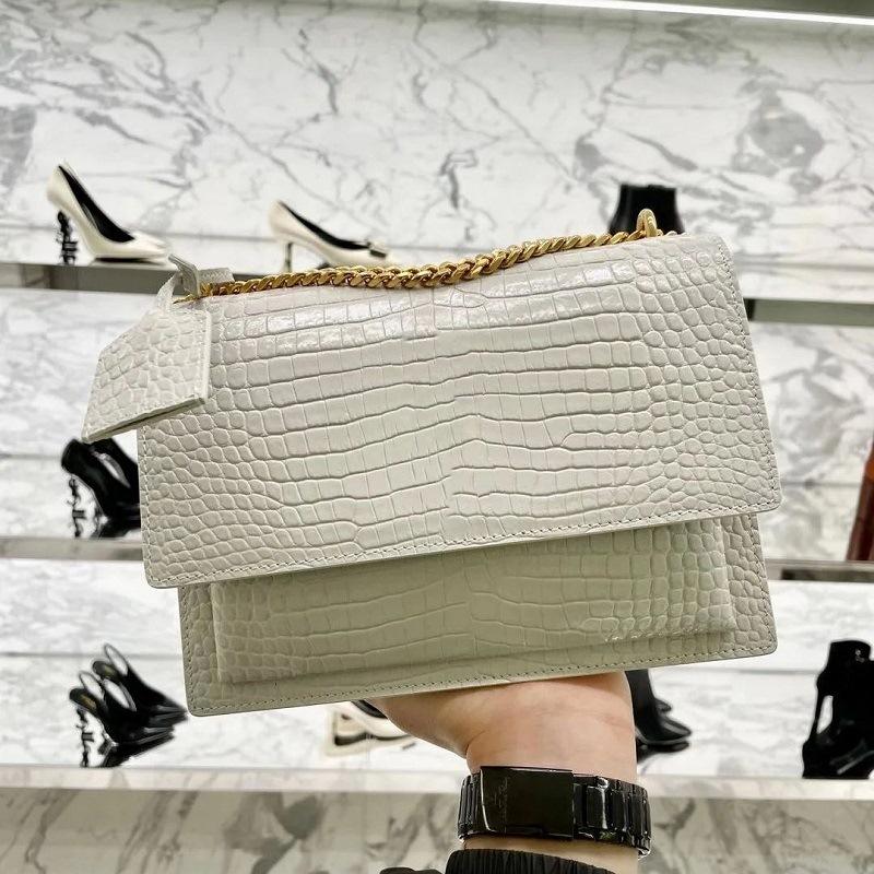Women SUNSET Fashion Shoulder Crossbody Bags Black/White Crocodile Pattern Real Cowhide Chain Messenger Bag Designer Luxurys Handbags Flap Clutch Purse 442906, Shipping
Women SUNSET Fashion Shoulder Crossbody Bags Black/White Crocodile Pattern Real Cowhide Chain Messenger Bag Designer Luxurys Handbags Flap Clutch Purse 442906, Shipping