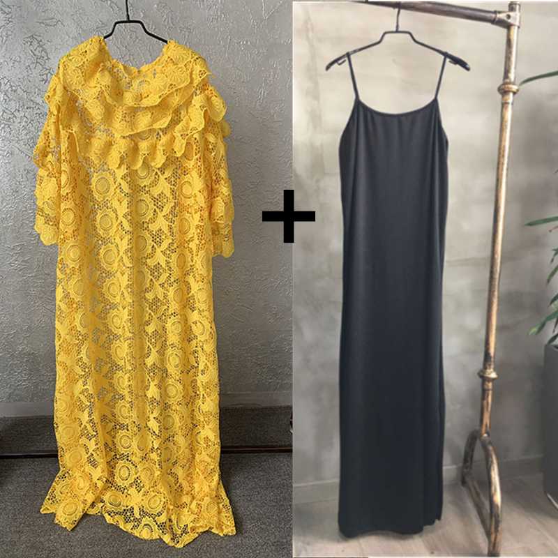 Ethnic Clothing African Dresses For Women Dashiki Plus Size Long Sleeve Fashion Lace Dress Africa Muslim