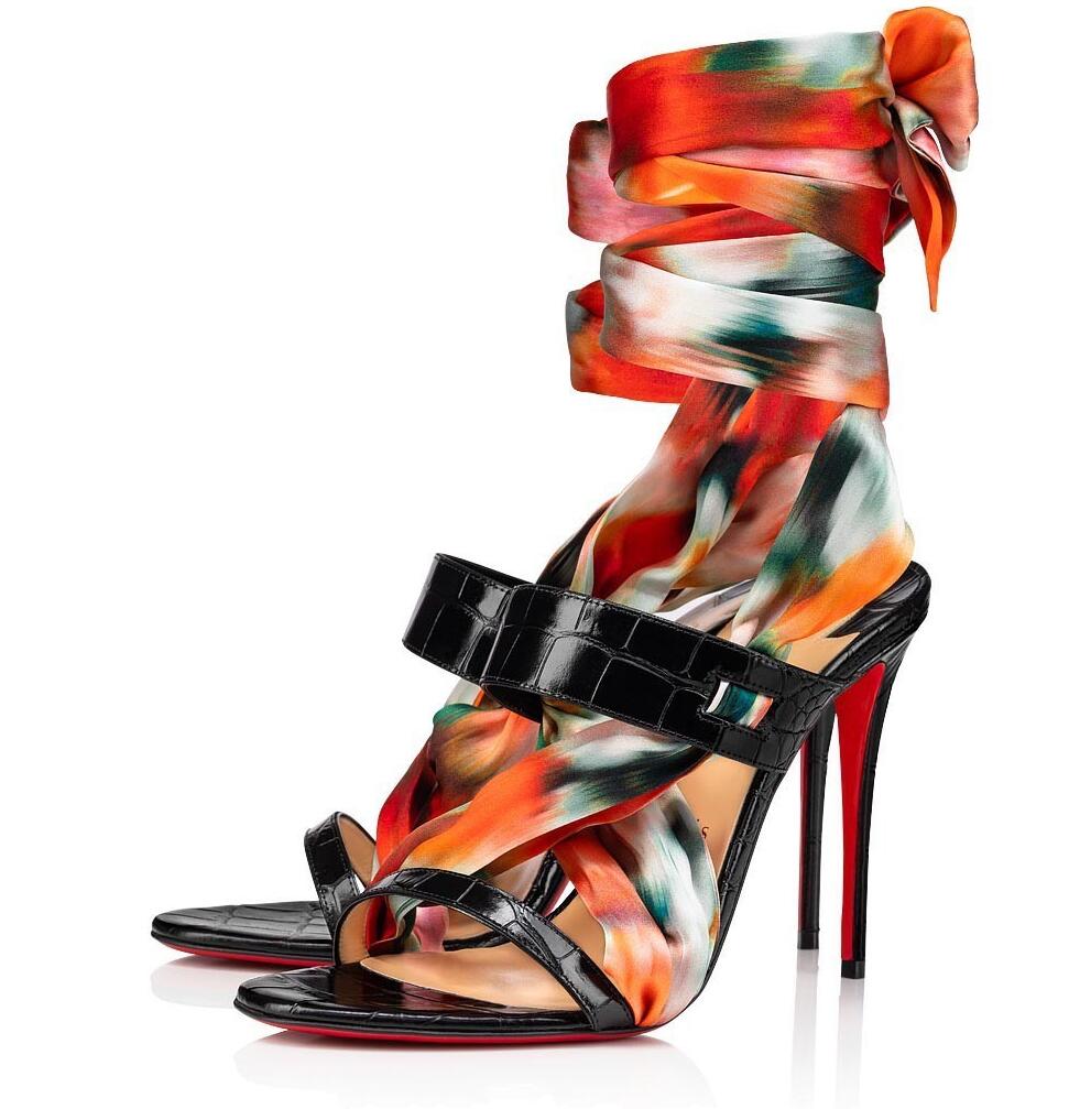 Luxury Summer Foulard Cheville Womens Sandals Crepe Satin Foot Straps High Heels Sexy Red Bottom Shoes Sandalias Wedding Party Dress, Black
Luxury Summer Foulard Cheville Womens Sandals Crepe Satin Foot Straps High Heels Sexy Red Bottom Shoes Sandalias Wedding Party Dress, Black