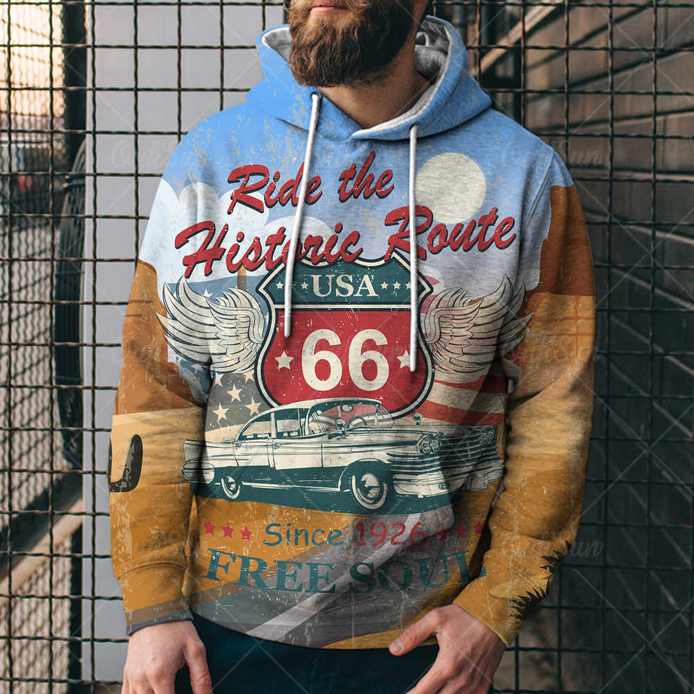 fashion new men's summer hoodie us highway 66 printed sports loose 3d sweaterxyi7, Black
fashion new men's summer hoodie us highway 66 printed sports loose 3d sweaterxyi7, Black