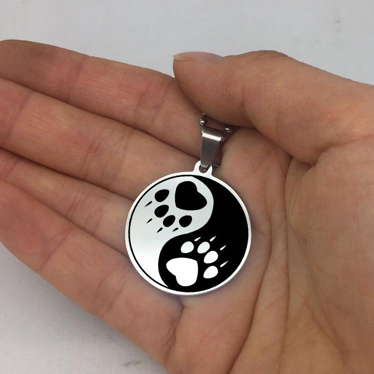 Pendant Necklaces Footprints Necklace Yin Yang Stainless Steel Disc Choker Long Beads Chain Jewelry For You YP6710
Pendant Necklaces Footprints Necklace Yin Yang Stainless Steel Disc Choker Long Beads Chain Jewelry For You YP6710