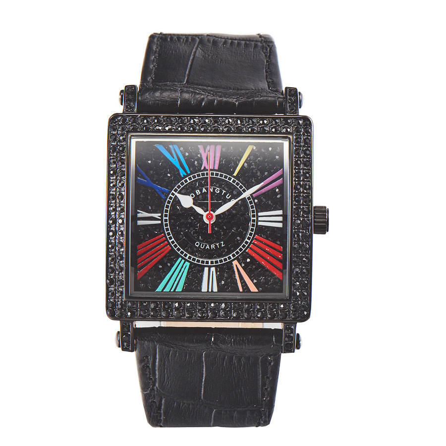 Casual Elegant Ladies Big Sales Watches Arrivals Genuine Waterproof Diamond Watch for Female Students Leather Belts High-End Roman Digital Square Wristwatches, Sliver-black
Casual Elegant Ladies Big Sales Watches Arrivals Genuine Waterproof Diamond Watch for Female Students Leather Belts High-End Roman Digital Square Wristwatches, Sliver-black