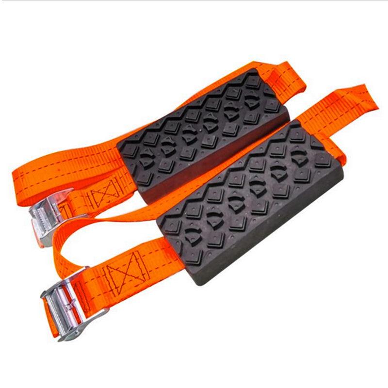 1/2/4PCS Durable PU Anti-Skid Car Traction Blocks With Bag Emergency Tire Sand Chain Straps For Snow Mud Ice