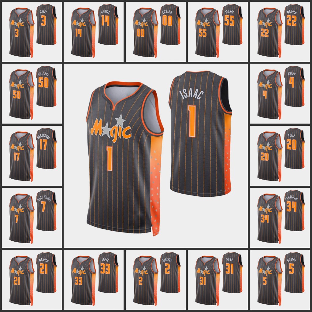 Orlando MagicMen Cole Anthony Terrence Ross Jonathan Isaac Markelle Fultz E'Twaun Moore Custom 75th Anniversary Anthracite Jersey, Black
Orlando MagicMen Cole Anthony Terrence Ross Jonathan Isaac Markelle Fultz E'Twaun Moore Custom 75th Anniversary Anthracite Jersey, Black