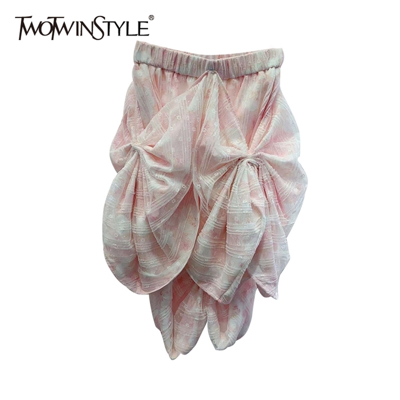 Sweet Patchwork Bowknot Mesh Skirt For Women High Waist Irregular Midi Skirts Females Summer Fashion Clothing Style 210521, Pink
Sweet Patchwork Bowknot Mesh Skirt For Women High Waist Irregular Midi Skirts Females Summer Fashion Clothing Style 210521, Pink
