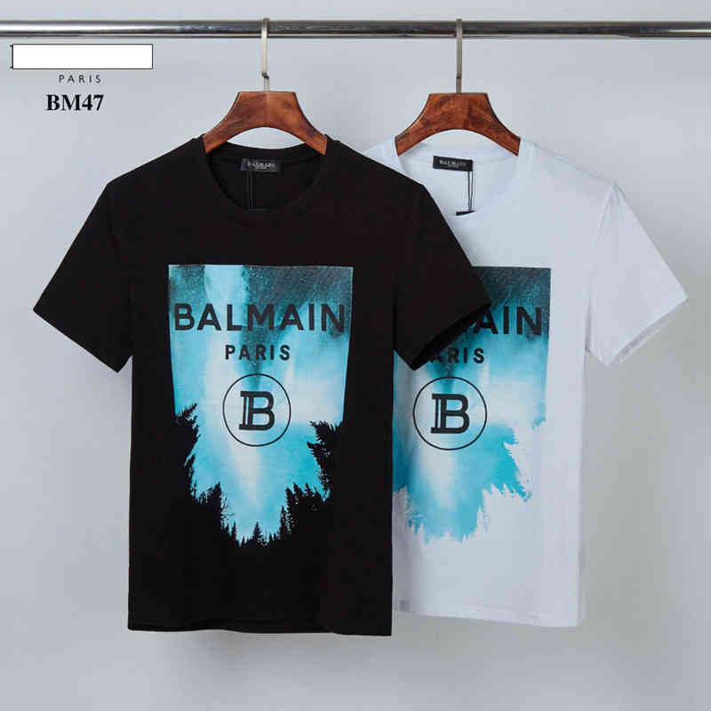 2021 BAL spring summer short sleeve t-shirt men's loose round neck sky forest mood print base shirt, White;black
2021 BAL spring summer short sleeve t-shirt men's loose round neck sky forest mood print base shirt, White;black