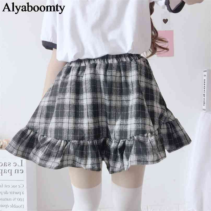Japanese Spring Autumn Women Lolita Skirt High Waist Plaid Mini Cotton Skirts Saias Cute Kawaii Ruffles Christmas Gift 210629, Pink
Japanese Spring Autumn Women Lolita Skirt High Waist Plaid Mini Cotton Skirts Saias Cute Kawaii Ruffles Christmas Gift 210629, Pink
