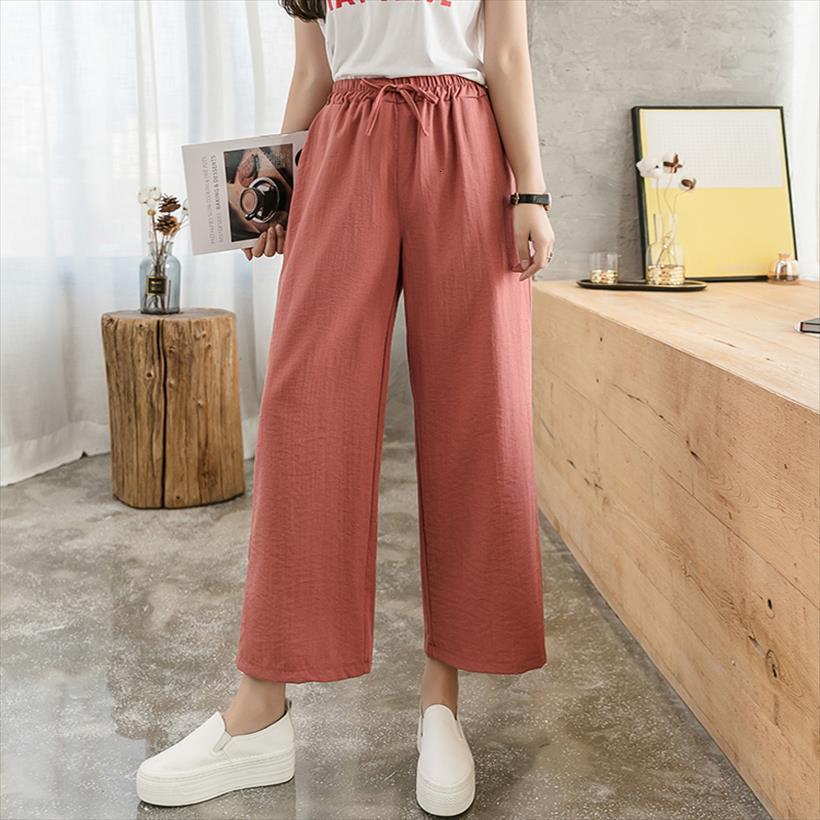 summer spring fashion tide women pant black casual loose elastic waist high wide leg calf length cotton linen pants, Black;white
summer spring fashion tide women pant black casual loose elastic waist high wide leg calf length cotton linen pants, Black;white