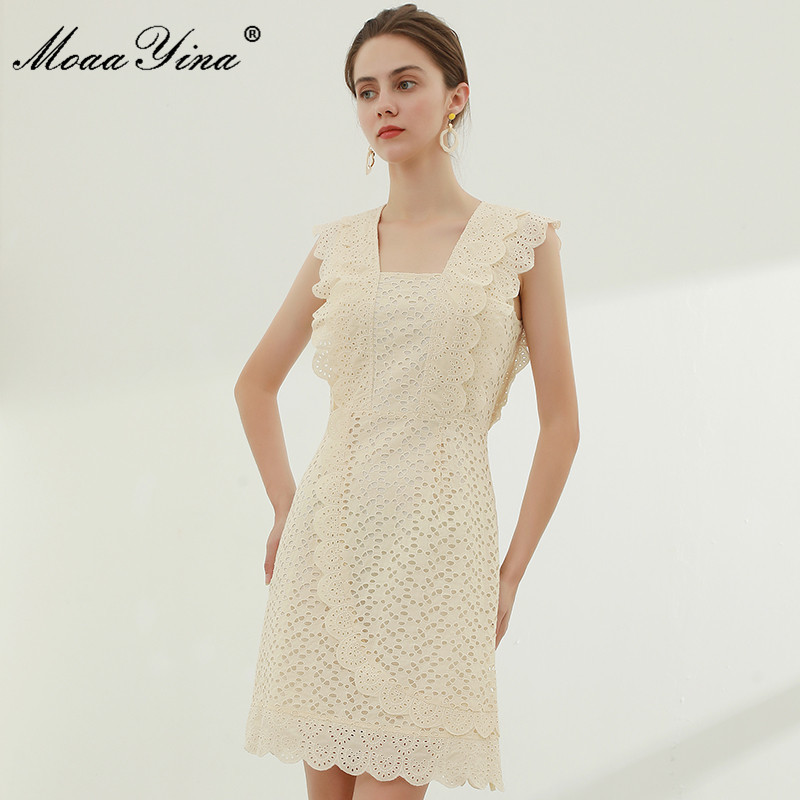 Fashion Designer Summer Party Dress Women's Ruffle Sleeveless Elegant Hollow Slim Vintage Mini Vestidos 210524, Beige
Fashion Designer Summer Party Dress Women's Ruffle Sleeveless Elegant Hollow Slim Vintage Mini Vestidos 210524, Beige