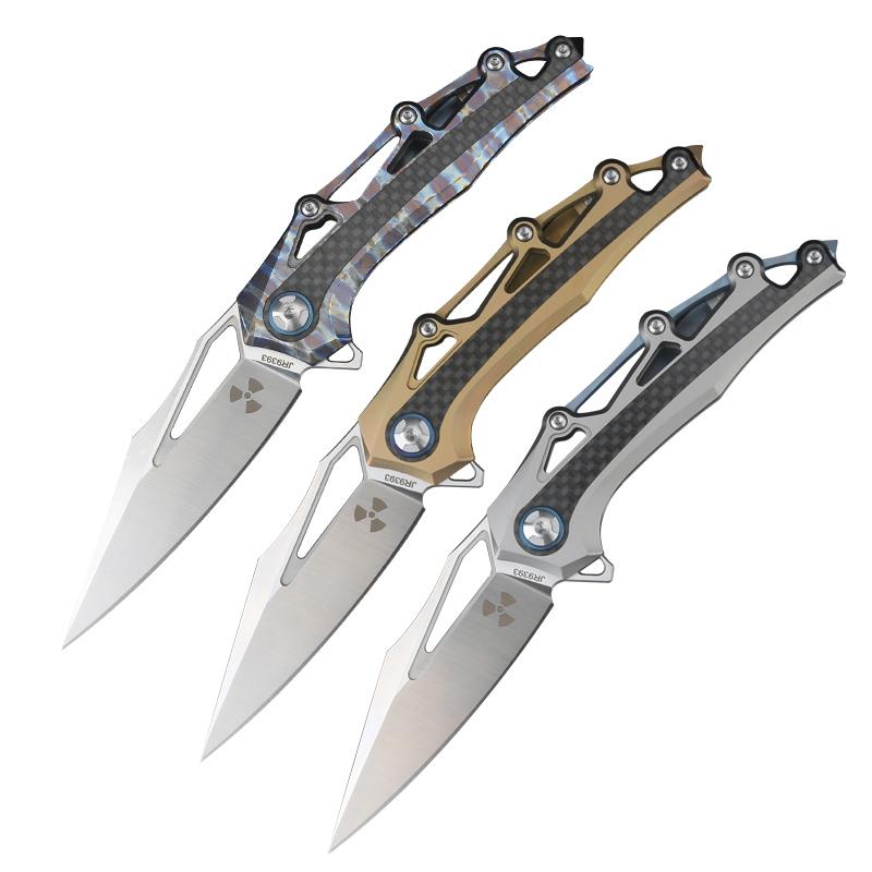JR9393 M390 Folding Pocket Knife TC4 Titanium Alloy Carbon Fiber Handle with Back Clip Key Ring Tactical Knife Self-defense Camping Knife
JR9393 M390 Folding Pocket Knife TC4 Titanium Alloy Carbon Fiber Handle with Back Clip Key Ring Tactical Knife Self-defense Camping Knife
