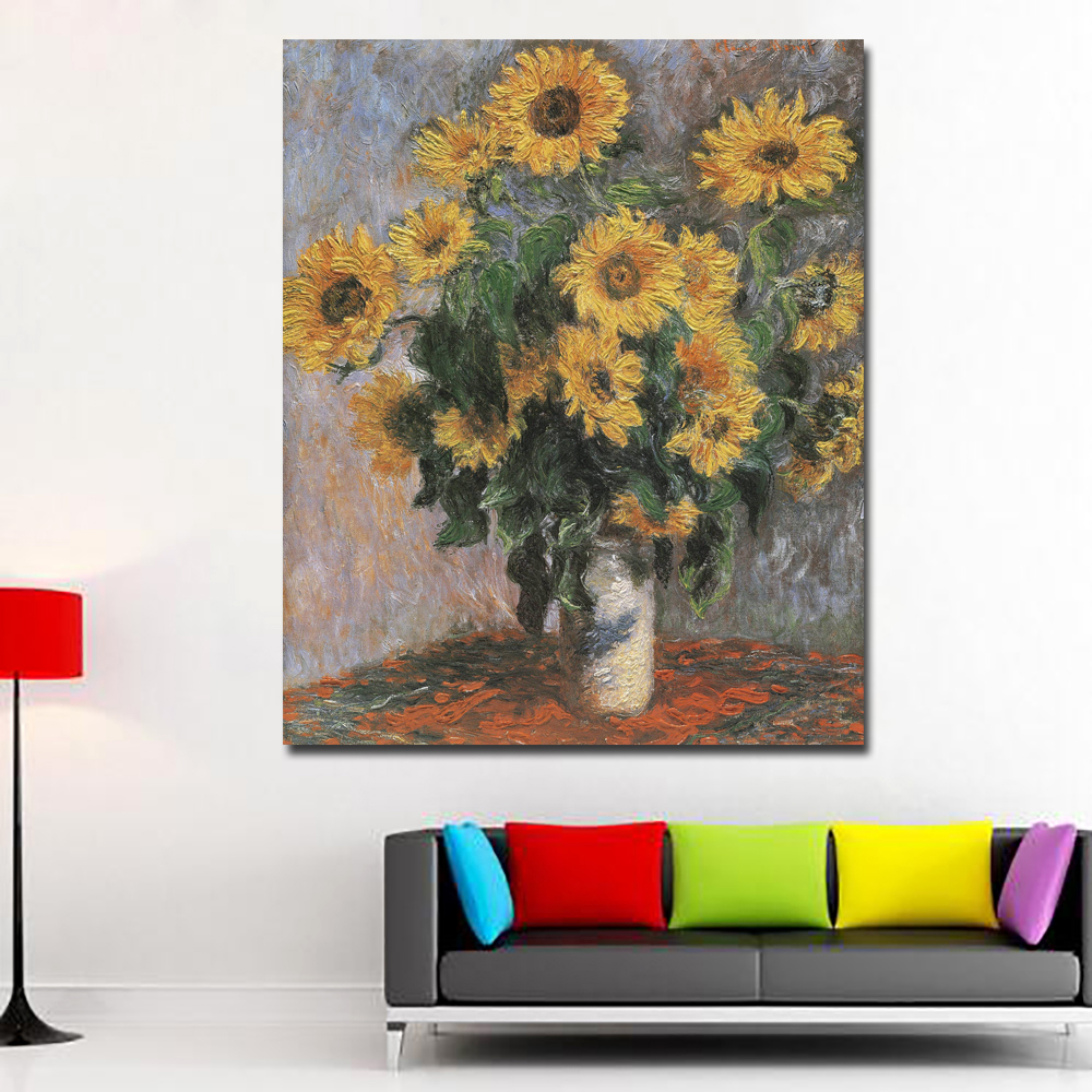 Claude Monet Painting Water Lilies Canvas Wall Art Painting Printed Home Decor Oil Canvas Painting