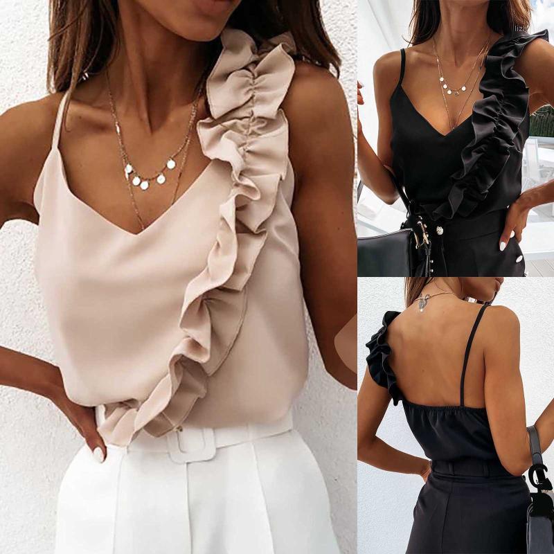 Women Ruffles Backless Tank Vest Spring Fashion Summer Sleeveless Sexy Crop Top Leisure Irregular Shoulders Bodycon Bra#0217 Bustiers & Cors, Bk
Women Ruffles Backless Tank Vest Spring Fashion Summer Sleeveless Sexy Crop Top Leisure Irregular Shoulders Bodycon Bra#0217 Bustiers & Cors, Bk