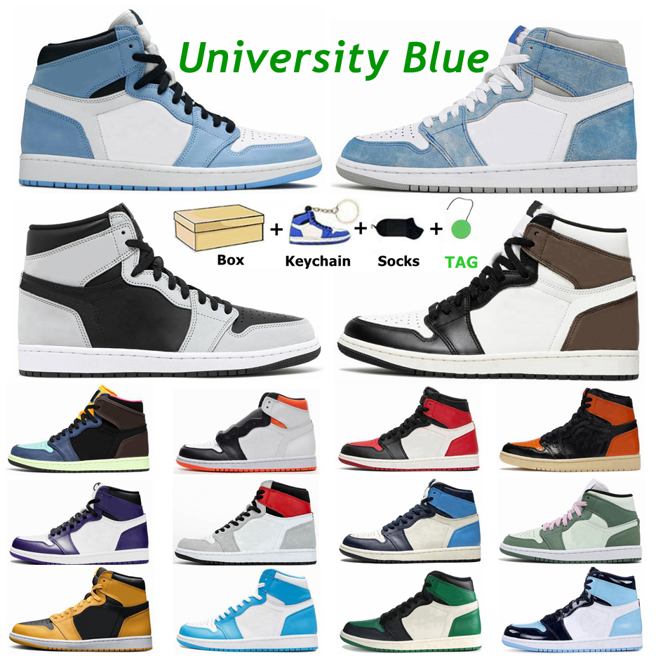 Mens Hyper Royal 1s Jumpman 1 Basketball Shoes University Blue Twist Obsidian UNC Pine Green Court Purple Top 3 Sports Men Women Sneakers
Mens Hyper Royal 1s Jumpman 1 Basketball Shoes University Blue Twist Obsidian UNC Pine Green Court Purple Top 3 Sports Men Women Sneakers