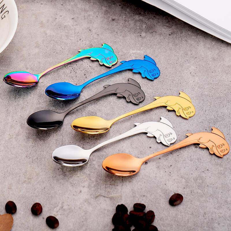Spoons Cute Cartoon Colorful Stainless Steel Spoon Creative Children Dolphin Dessert Coffee Milk Tea Small
Spoons Cute Cartoon Colorful Stainless Steel Spoon Creative Children Dolphin Dessert Coffee Milk Tea Small