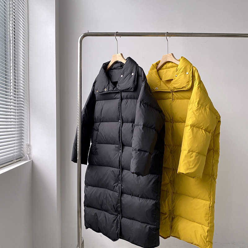 Winter Warm Coat Korean Loose Casual 90% White Duck Down Jacket Women' Long Sleeve Thick 210607, Yellow
Winter Warm Coat Korean Loose Casual 90% White Duck Down Jacket Women' Long Sleeve Thick 210607, Yellow