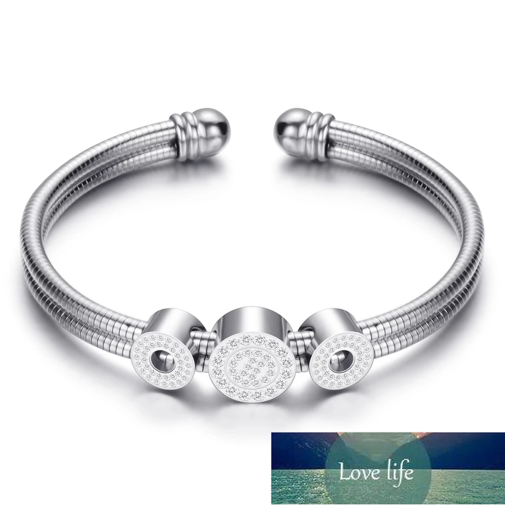 Adjustable Open 316L Stainless Steel Bracelets Bangles 3 Color Cuff bangle For Women Jewelry Gift Factory price expert design Quality Latest Style Ori