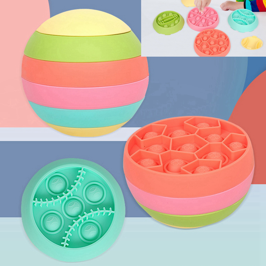 Rainbow Ball Fidget Puzzle Push Bubble Toy Balls Print Silicone Stress Reliever Bump Sensory Toys by sea LLA1010
Rainbow Ball Fidget Puzzle Push Bubble Toy Balls Print Silicone Stress Reliever Bump Sensory Toys by sea LLA1010