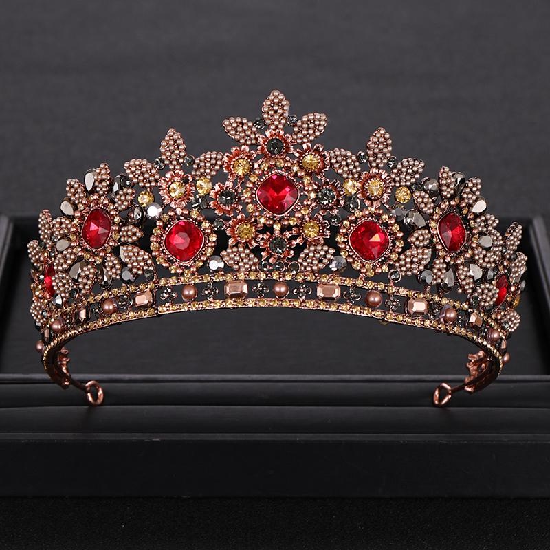 Hair Clips & Barrettes Vintage Copper Color Bride Big Crown Wedding Tiara Accessories Red Yellow Crystal Gold Crowns Pearl Jewelry, Golden;silver
Hair Clips & Barrettes Vintage Copper Color Bride Big Crown Wedding Tiara Accessories Red Yellow Crystal Gold Crowns Pearl Jewelry, Golden;silver