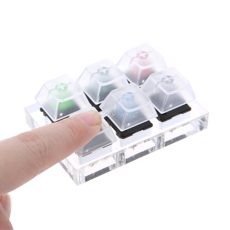Mechanical Keyboard Clear Keycaps 6 Key Caps Swit6X Tester Kit For Cherry MX