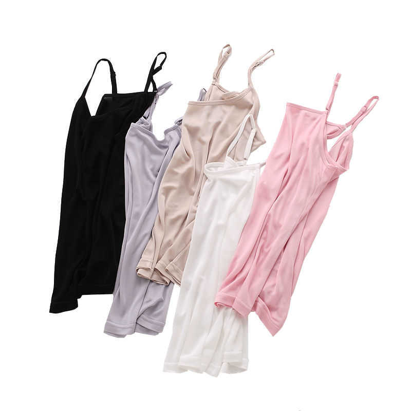 3pcs/lot Women Silk Camis Natural silk Solid Basic Comfortable Silk tank tops Spring Summer Bottoming Shirt 210625