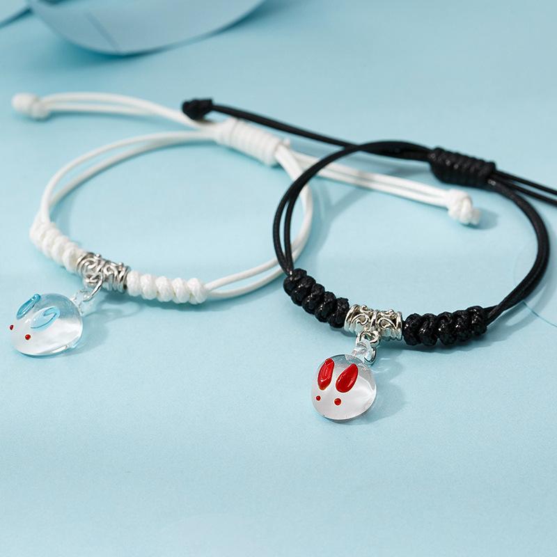 Charm Bracelets 1Pair Korean Version Of Ins Cartoon Anime Leather Rope Bracelet Unisex Adjustable Size Punk Hip Hop Rock Party Couple, Golden;silver
Charm Bracelets 1Pair Korean Version Of Ins Cartoon Anime Leather Rope Bracelet Unisex Adjustable Size Punk Hip Hop Rock Party Couple, Golden;silver