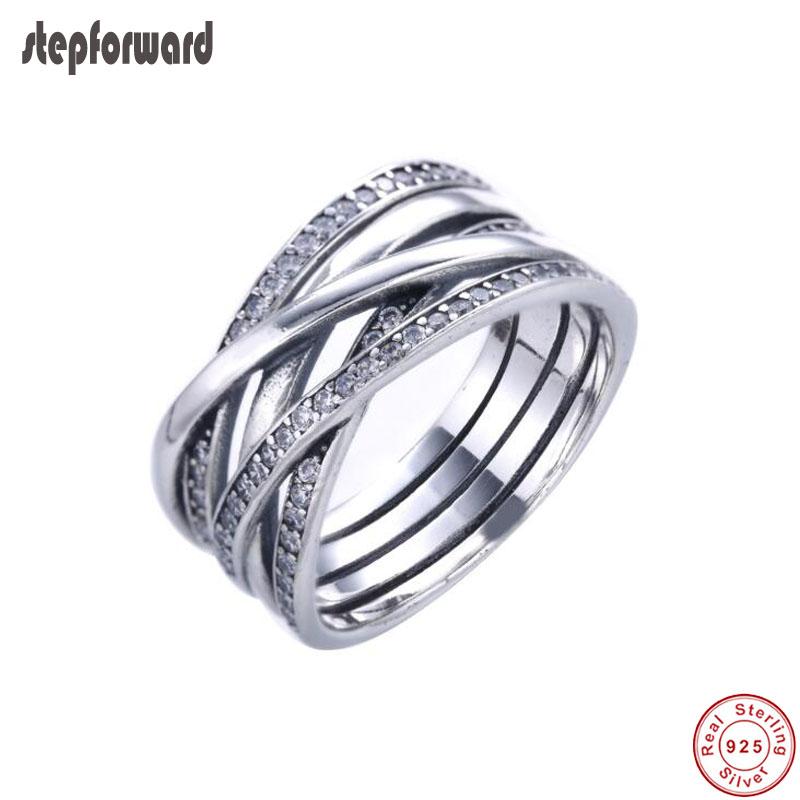 Wedding Rings Wonderful Exaggerated Retro 925 Real Silver Eternity Entwined & Zirconia Ring
Wedding Rings Wonderful Exaggerated Retro 925 Real Silver Eternity Entwined & Zirconia Ring