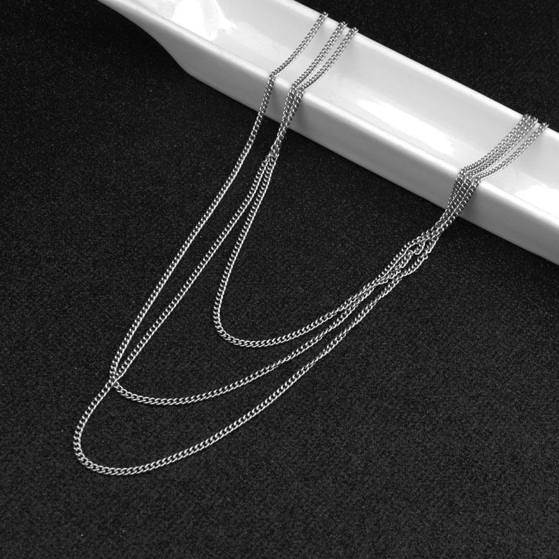 Chains Fine Necklace Clavicle Chain Pendant With Accessories Diy Neutral Stainless Steel Couples Matching Christmas Gift, Silver
Chains Fine Necklace Clavicle Chain Pendant With Accessories Diy Neutral Stainless Steel Couples Matching Christmas Gift, Silver