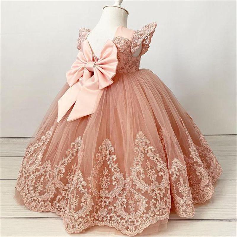 Girl's Dresses Lovely Baby Girl First Birthday Dress Applique Lace Tulle Cap Sleeve Princess Party Kid Outfits Size 1-14Y, Pink
Girl's Dresses Lovely Baby Girl First Birthday Dress Applique Lace Tulle Cap Sleeve Princess Party Kid Outfits Size 1-14Y, Pink